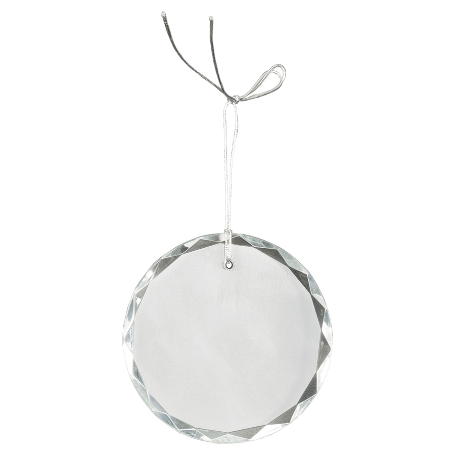Personalized 3 in Faceted Crystal Ornament