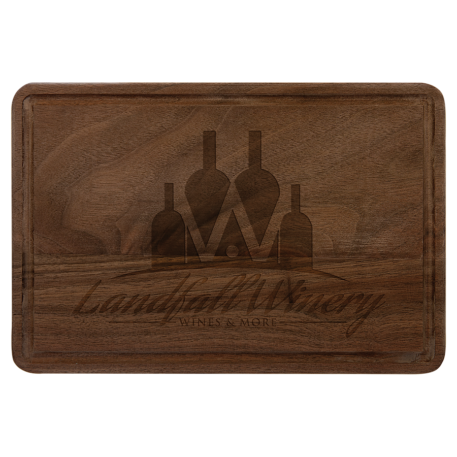 Personalized 9 x 6 in Walnut Cutting Board