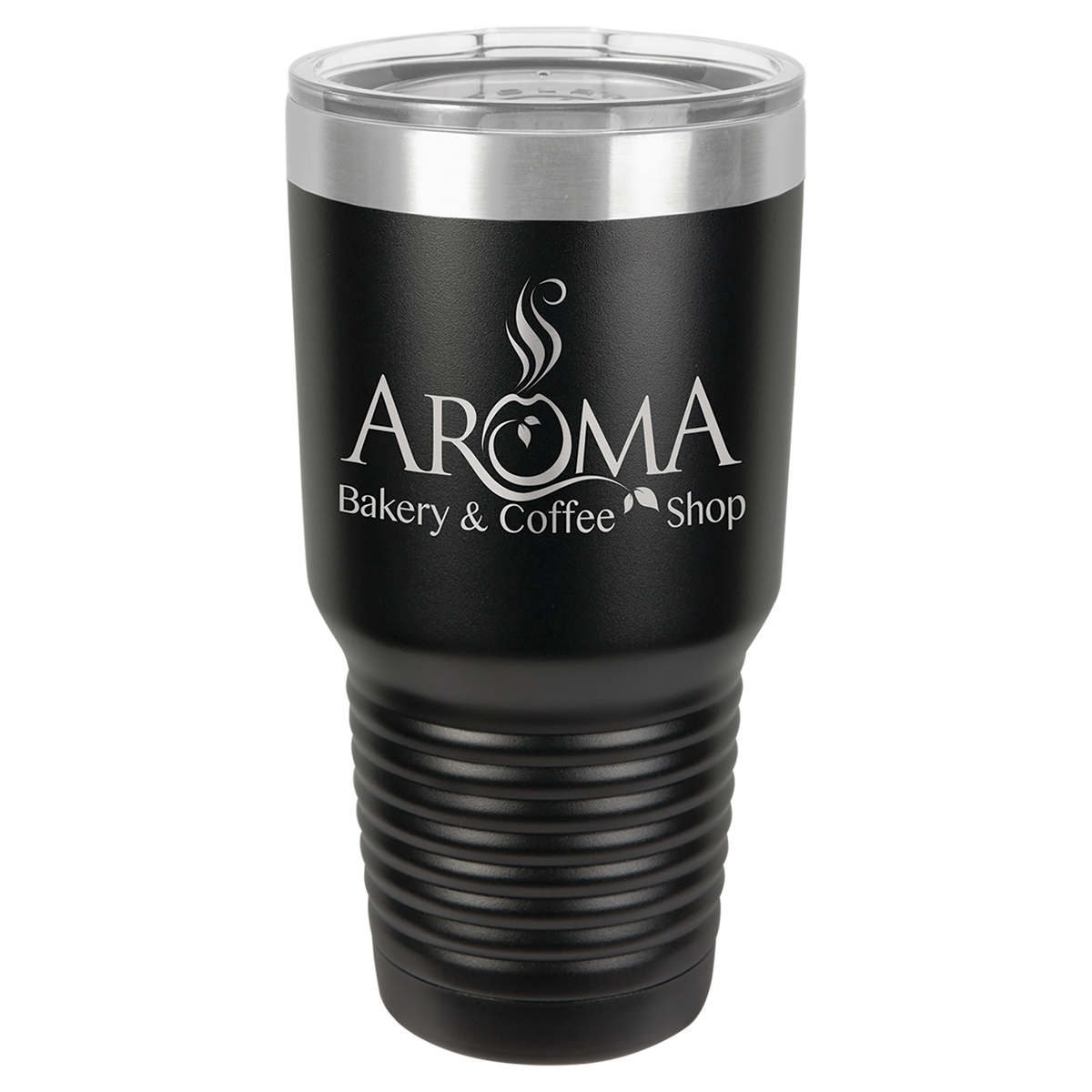 Custom Polar Camel 30 oz Ringneck Tumbler - Black, Standard: tumbler with a sample laser engraving