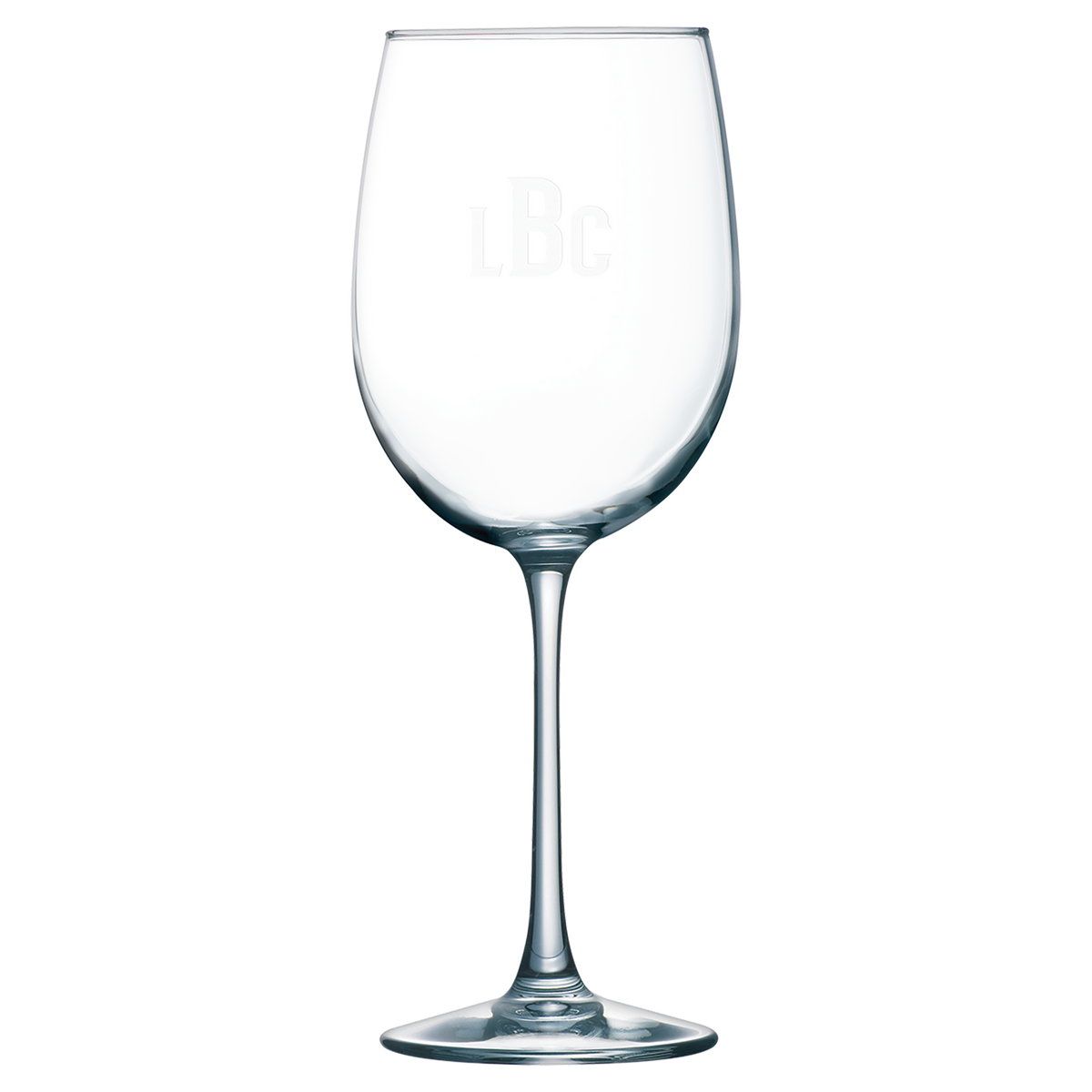 Personalized Polar Camel 19 oz Wine Glass - Clear: wine glass with a sample engraving