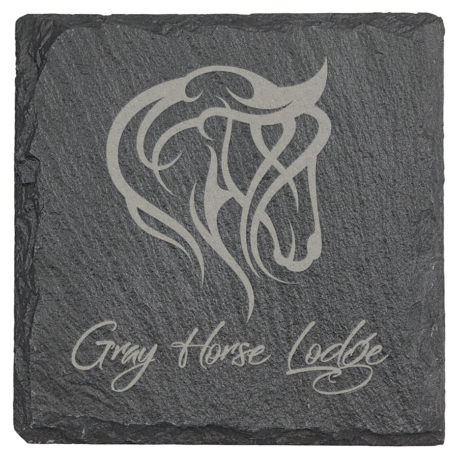 Custom 4 in Slate Coaster