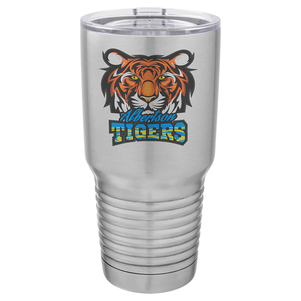 Custom Polar Camel 30 oz Sublimation Ringneck Tumbler - Stainless Steel: tumbler with a sample full-color print